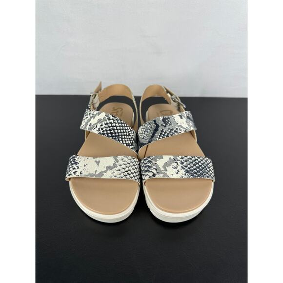 Sam Edelman Circus Strappy Snakeskin Sandals Tan Silver Ladies Size 7.5 - Picture 7 of 10
